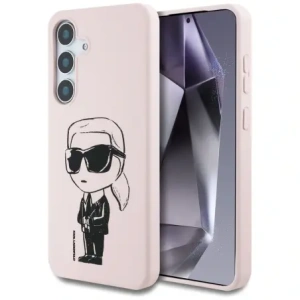Karl Lagerfeld Szilikon Graffiti Ikonik Nyomtatott Logó MagSafe Samsung Galaxy S25 rózsaszín