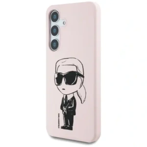 Karl Lagerfeld Szilikon Graffiti Ikonik Nyomtatott Logó MagSafe Samsung Galaxy S25 rózsaszín