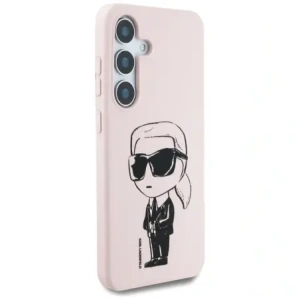 Karl Lagerfeld Szilikon Graffiti Ikonik Nyomtatott Logó MagSafe Samsung Galaxy S25 rózsaszín