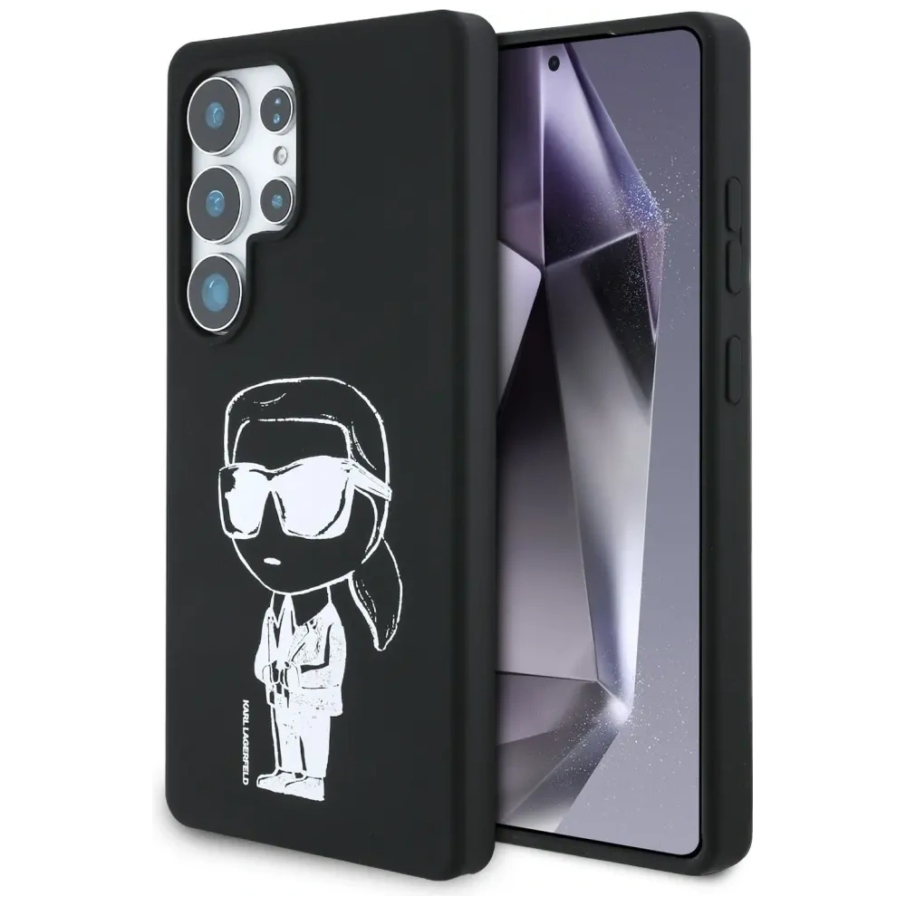 Hurtownia GSM - Etui Karl Lagerfeld Silicone Graffiti Ikonik Printed Logo MagSafe do Samsung Galaxy S25 Ultra czarny - KLD21923 - {ean13} - Hurt