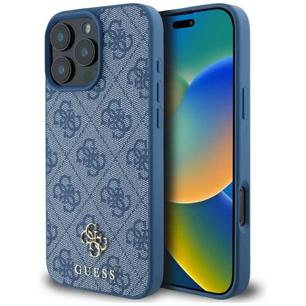 Hurtownia GSM - Etui Guess HC PU 4G Small 4G and Classic do Apple iPhone 16 Pro MagSafe niebieski - GUE4328 - {ean13} - Hurt