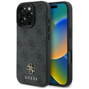 Hurtownia GSM - Guess HC PU 4G Kicsi 4G és Klasszikus Apple iPhone 16 Pro Max MagSafe fekete - GUE4329 - {ean13} - Hurt
