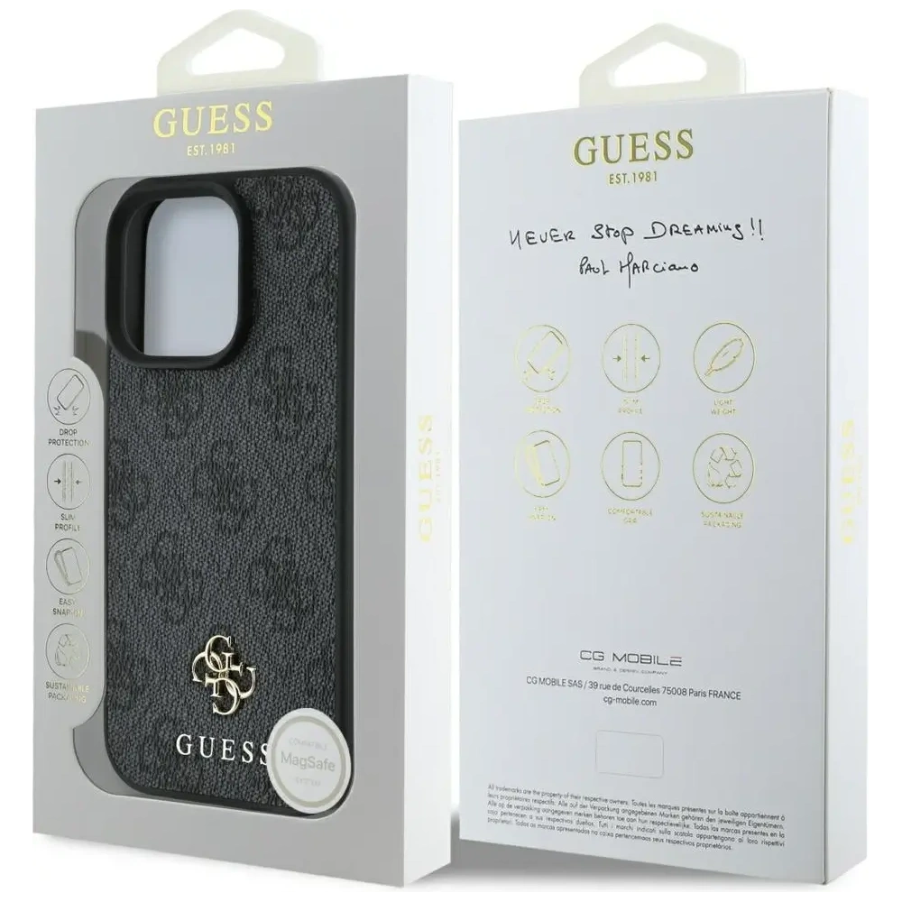 Hurtownia GSM - Etui Guess HC PU 4G Small 4G a Classic pro Apple iPhone 16 Pro Max MagSafe černé - GUE4329 - {ean13} - Hurt