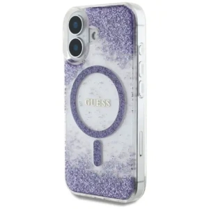 Hurtownia GSM - Guess HC Gyanta Alap Csillám Apple iPhone 16 MagSafe lila - GUE4331 - {ean13} - Hurt