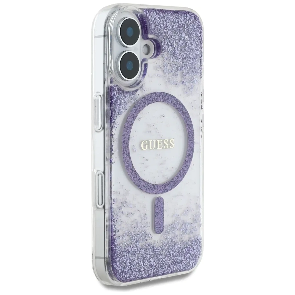 Hurtownia GSM - Etui Guess HC Resin Bottom Glitter do Apple iPhone 16 MagSafe fioletowy - GUE4331 - {ean13} - Hurt