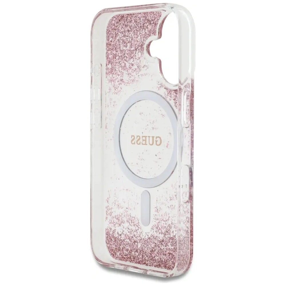 Hurtownia GSM - Etui Guess HC Resin Bottom Glitter do Apple iPhone 16 MagSafe růžový - GUE4332 - {ean13} - Hurt