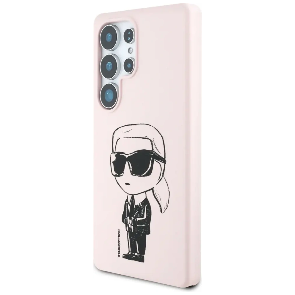 Hurtownia GSM - Etui Karl Lagerfeld Silicone Graffiti Ikonik Printed Logo MagSafe do Samsung Galaxy S25 Ultra różowy - KLD21924 - {ean13} - Hurt