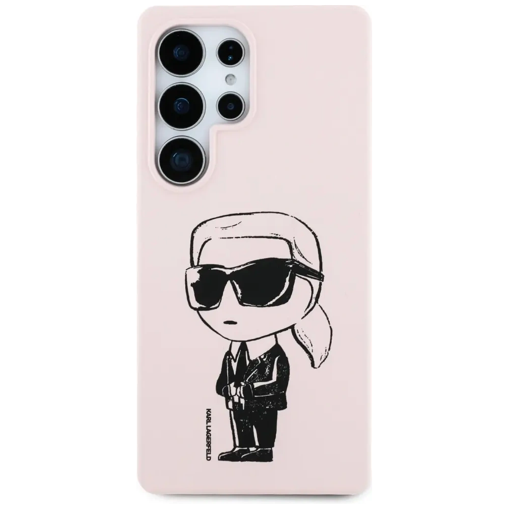 Hurtownia GSM - Etui Karl Lagerfeld Silicone Graffiti Ikonik Printed Logo MagSafe do Samsung Galaxy S25 Ultra różowy - KLD21924 - {ean13} - Hurt