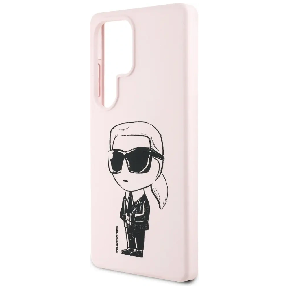 Hurtownia GSM - Etui Karl Lagerfeld Silicone Graffiti Ikonik Printed Logo MagSafe do Samsung Galaxy S25 Ultra różowy - KLD21924 - {ean13} - Hurt