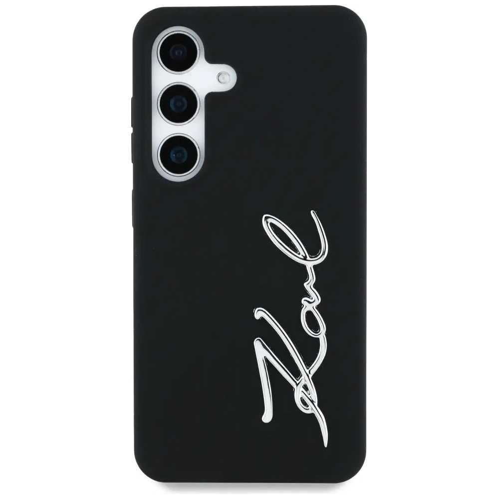 Hurtownia GSM - Karl Lagerfeld Szilikon Fém Aláírás Logó Samsung Galaxy S25 fekete - KLD21925 - {ean13} - Hurt