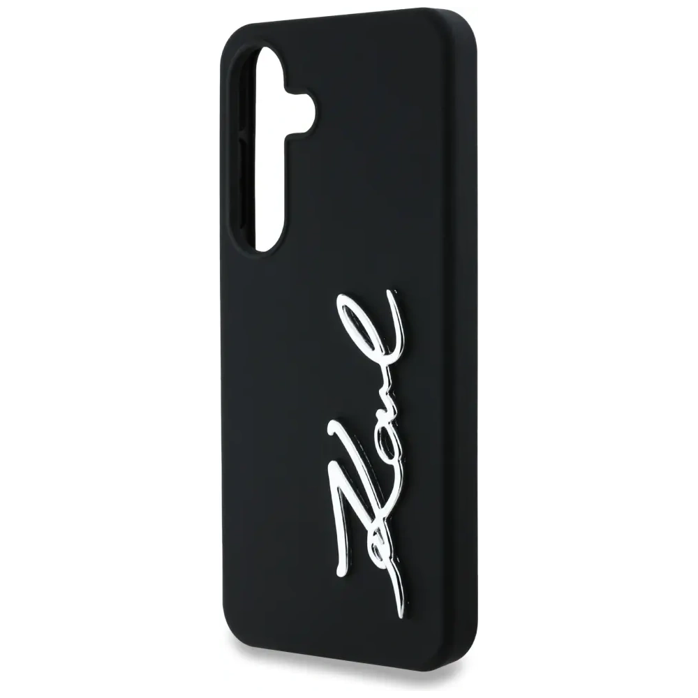 Hurtownia GSM - Etui Karl Lagerfeld Silicone Metal Signature Logo do Samsung Galaxy S25 černý - KLD21925 - {ean13} - Hurt