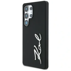 Etui Karl Lagerfeld Silicone Metal Signature Logo do Samsung Galaxy S25 Ultra černé