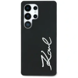 Wholesale Karl Lagerfeld Silicone Metal Signature Logo Samsung Galaxy S25 Ultra black - KLD21926 - {ean13} - Hurt