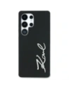Wholesale Karl Lagerfeld Silicone Metal Signature Logo Samsung Galaxy S25 Ultra black - KLD21926 - {ean13} - Hurt