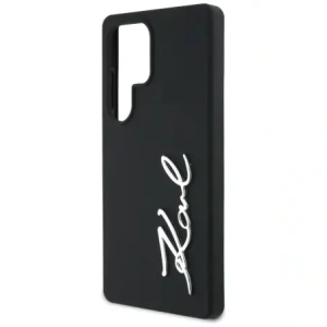Wholesale Karl Lagerfeld Silicone Metal Signature Logo Samsung Galaxy S25 Ultra black - KLD21926 - {ean13} - Hurt