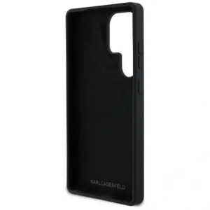 Wholesale Karl Lagerfeld Silicone Metal Signature Logo Samsung Galaxy S25 Ultra black - KLD21926 - {ean13} - Hurt