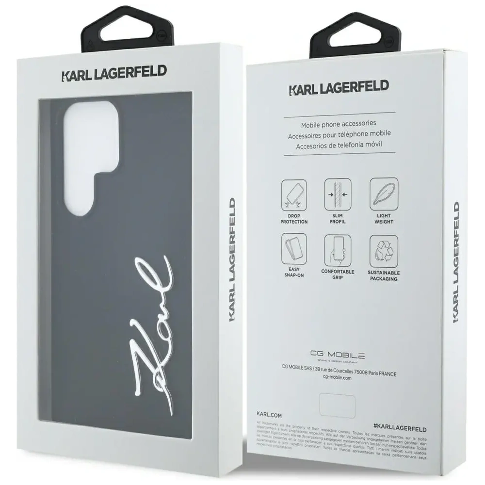 Hurtownia GSM - Karl Lagerfeld Silikon Metall Signatur Logo Samsung Galaxy S25 Ultra schwarz - KLD21926 - {ean13} - Hurt
