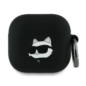 Hurtownia GSM - Karl Lagerfeld KLA4RUNCHK Apple AirPods 4 Hülle Silikon Choupette Kopf 3D schwarz - KLD21927 - {ean13} - Hurt
