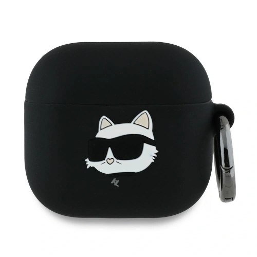 Etui Karl Lagerfeld KLA4RUNCHK Apple AirPods 4 cover Silicone Choupette Head 3D czarny/black