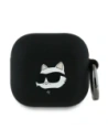 Karl Lagerfeld KLA4RUNCHK Apple AirPods 4 husa din silicon Choupette Head 3D negru