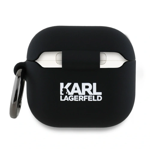 Etui Karl Lagerfeld KLA4RUNCHK Apple AirPods 4 cover Silicone Choupette Head 3D czarny/black