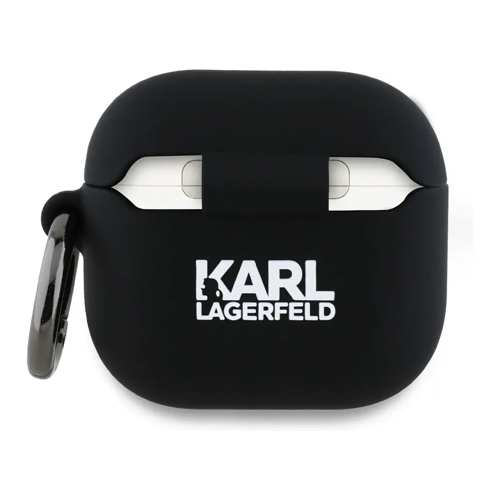 Hurtownia GSM - Etui Karl Lagerfeld KLA4RUNCHK Apple AirPods 4 cover Silicone Choupette Head 3D czarny/black - KLD21927 - {ean13} - Hurt