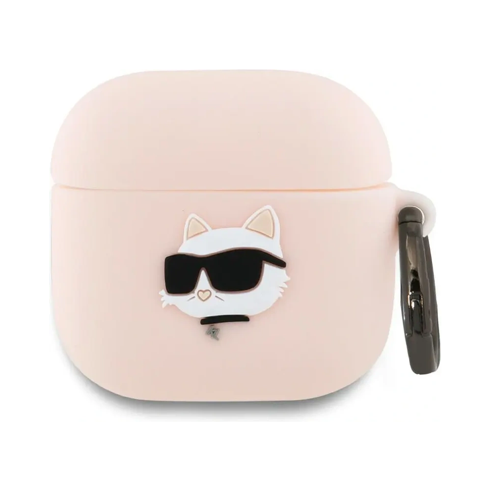Hurtownia GSM - Etui Karl Lagerfeld KLA4RUNCHP Apple AirPods 4 cover Silicone Choupette Head 3D różowy/pink - KLD21928 - {ean13} - Hurt