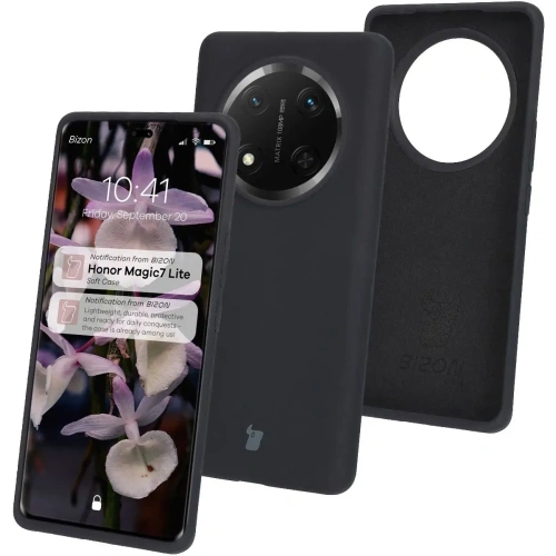Silikonowe etui Bizon Soft Case do Honor Magic7 Lite czarne