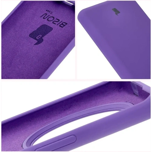 Silikonowe etui Bizon Soft Case do Honor Magic7 Lite fioletowe