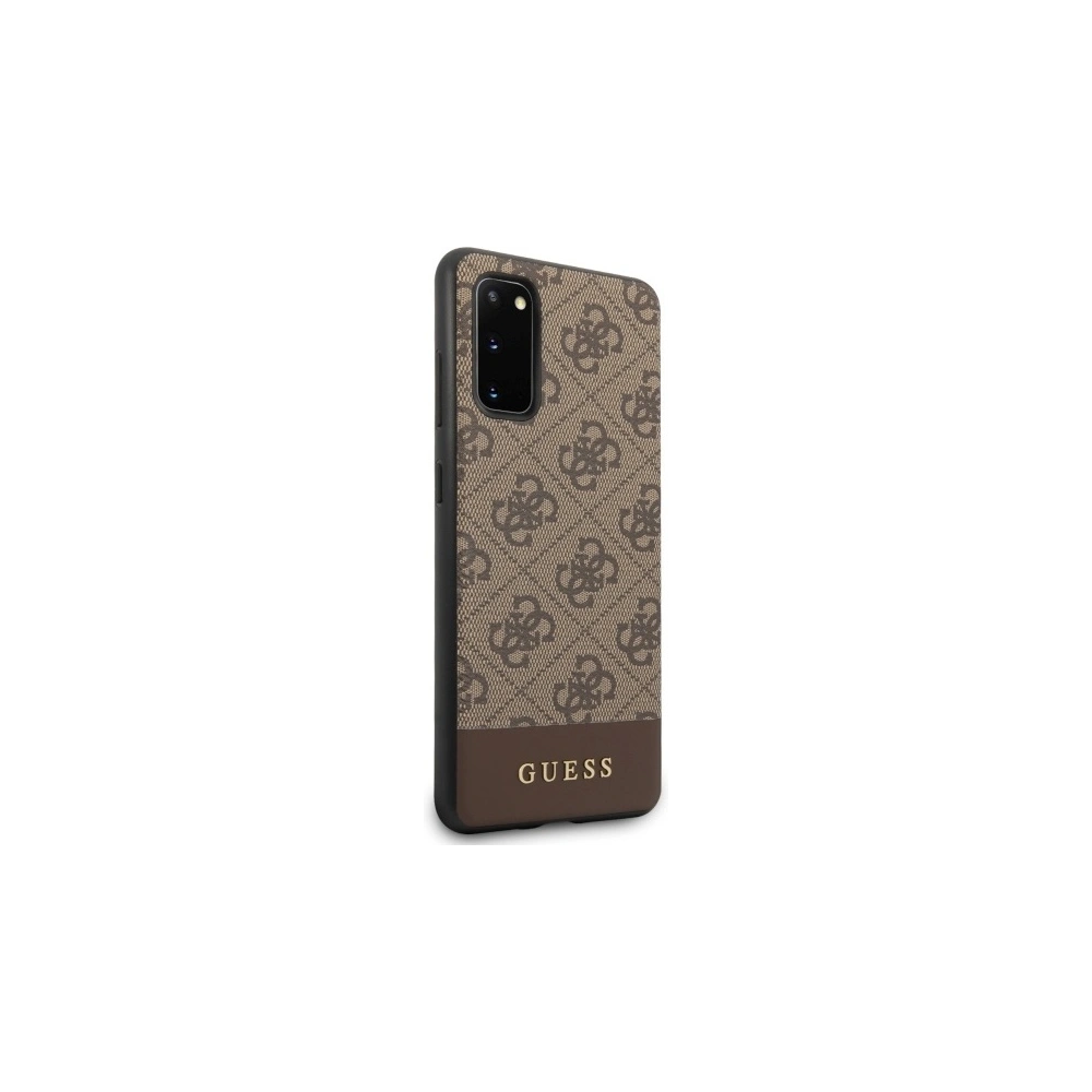 Hurtownia GSM - Etui Guess GUHCS62G4GLBR Samsung Galaxy S20 G980 brązowy/brown hard case 4G Stripe Collection - GUE483BR - {ean13} - Hurt