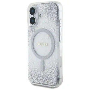 Hurtownia GSM - Guess HC Gyanta Alja Csillám Apple iPhone 16 MagSafe ezüst - GUE4333 - {ean13} - Hurt