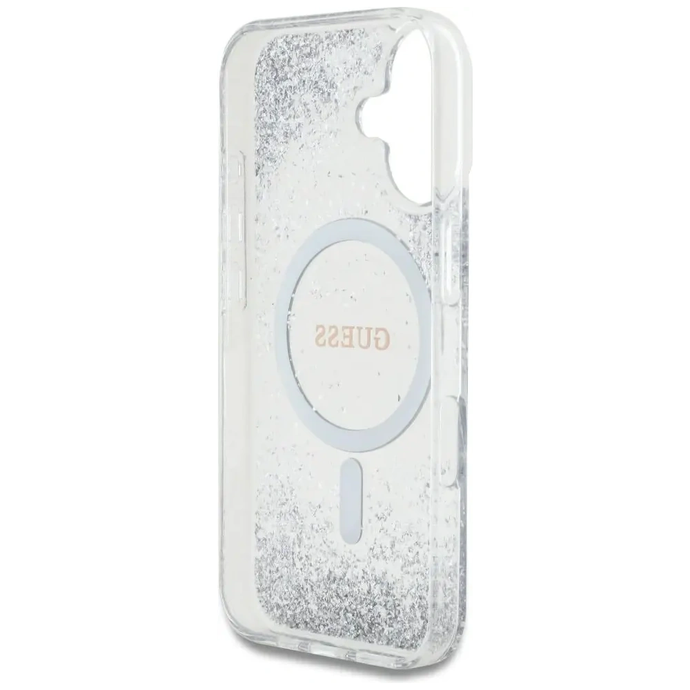 Hurtownia GSM - Guess HC Resin Bottom Glitter Apple iPhone 16 MagSafe argintiu - GUE4333 - {ean13} - Hurt