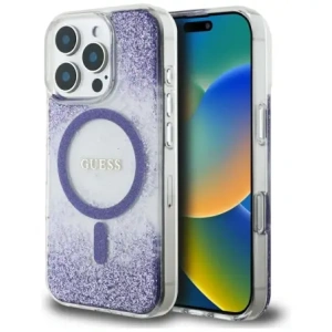 Hurtownia GSM - Etui Guess HC Resin Bottom Glitter do Apple iPhone 16 Pro MagSafe fialová - GUE4335 - {ean13} - Hurt