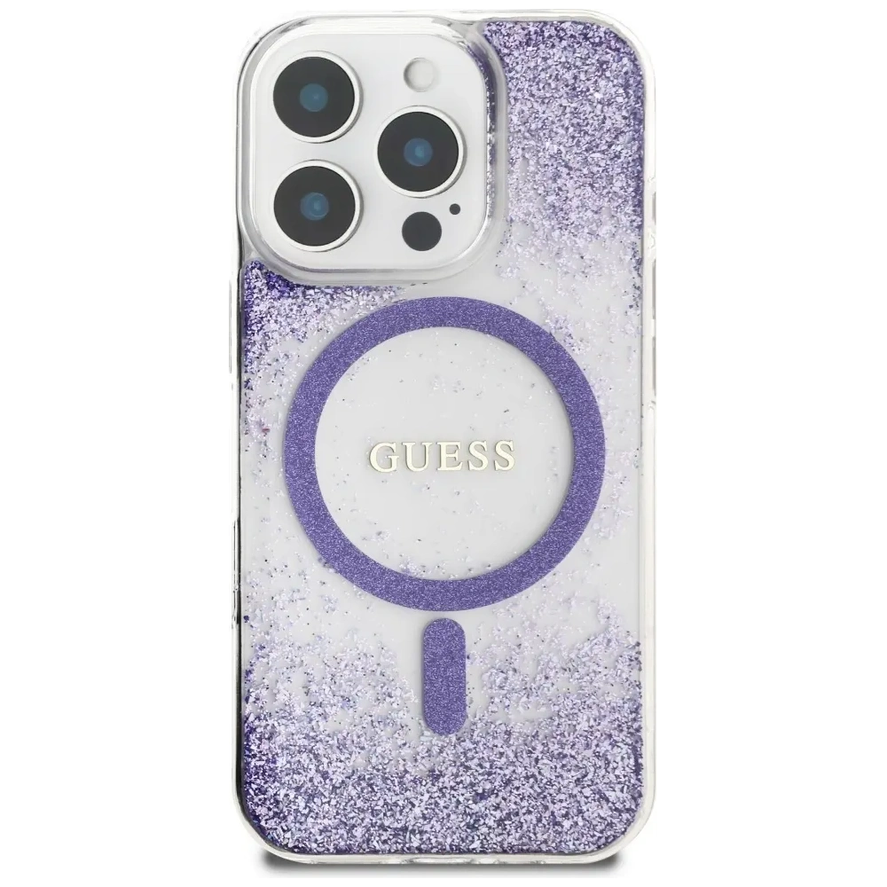 Hurtownia GSM - Etui Guess HC Resin Bottom Glitter do Apple iPhone 16 Pro MagSafe fialová - GUE4335 - {ean13} - Hurt