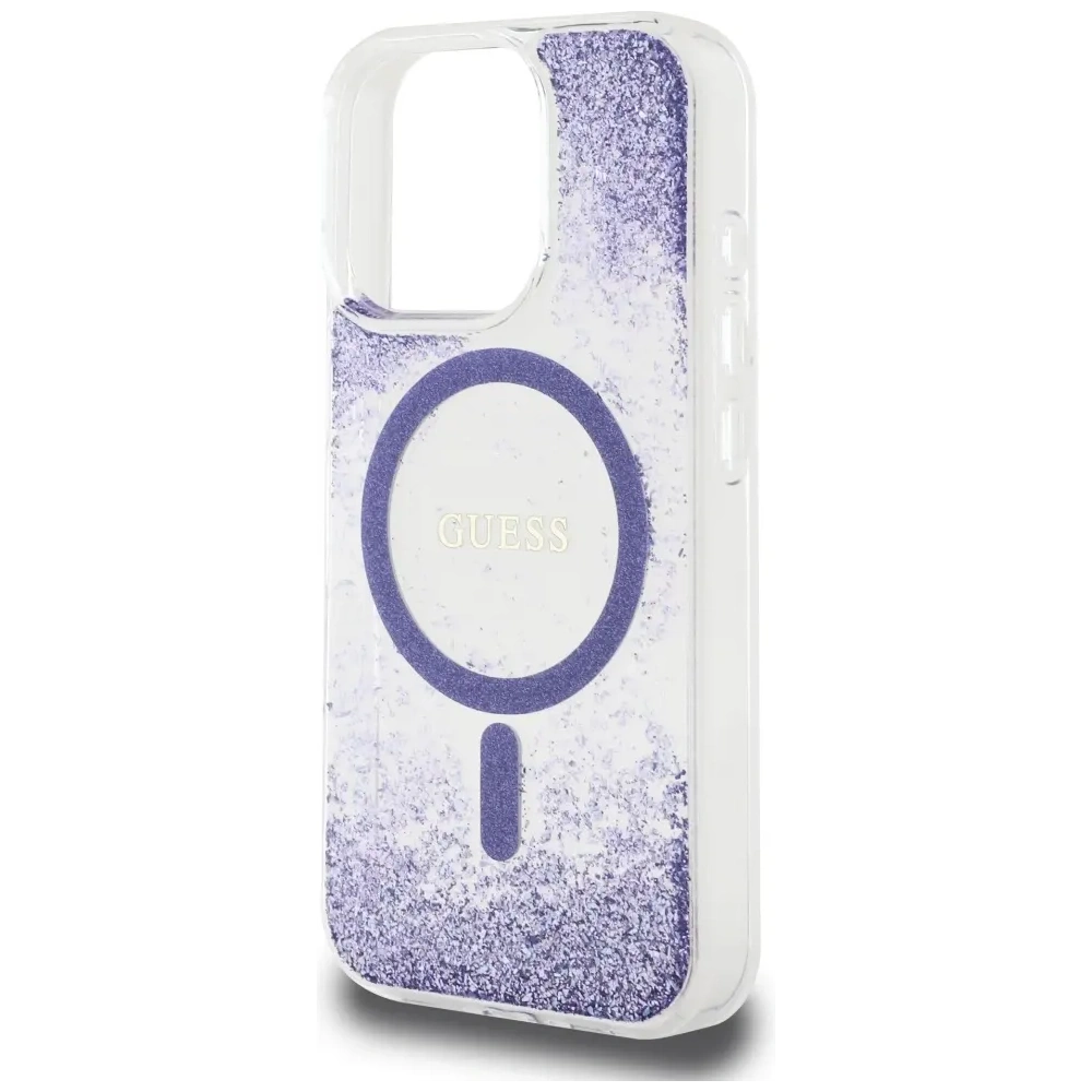 Hurtownia GSM - Etui Guess HC Resin Bottom Glitter do Apple iPhone 16 Pro MagSafe fialová - GUE4335 - {ean13} - Hurt