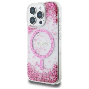 Hurtownia GSM - Etui Guess HC Resin Bottom Glitter do Apple iPhone 16 Pro MagSafe růžové - GUE4336 - {ean13} - Hurt