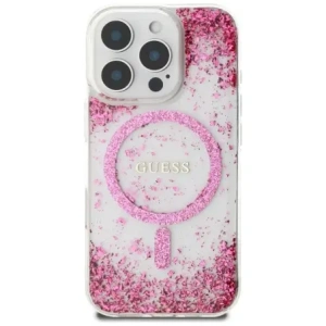 Hurtownia GSM - Etui Guess HC Resin Bottom Glitter do Apple iPhone 16 Pro MagSafe růžové - GUE4336 - {ean13} - Hurt