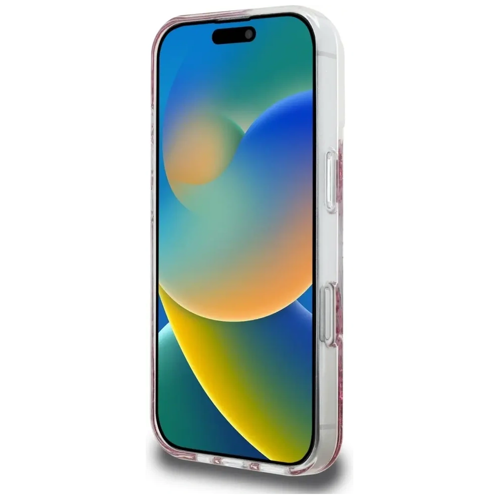 Hurtownia GSM - Guess HC Gyanta Alap Csillám Apple iPhone 16 Pro MagSafe rózsaszín - GUE4336 - {ean13} - Hurt