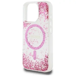 Hurtownia GSM - Etui Guess HC Resin Bottom Glitter do Apple iPhone 16 Pro MagSafe růžové - GUE4336 - {ean13} - Hurt