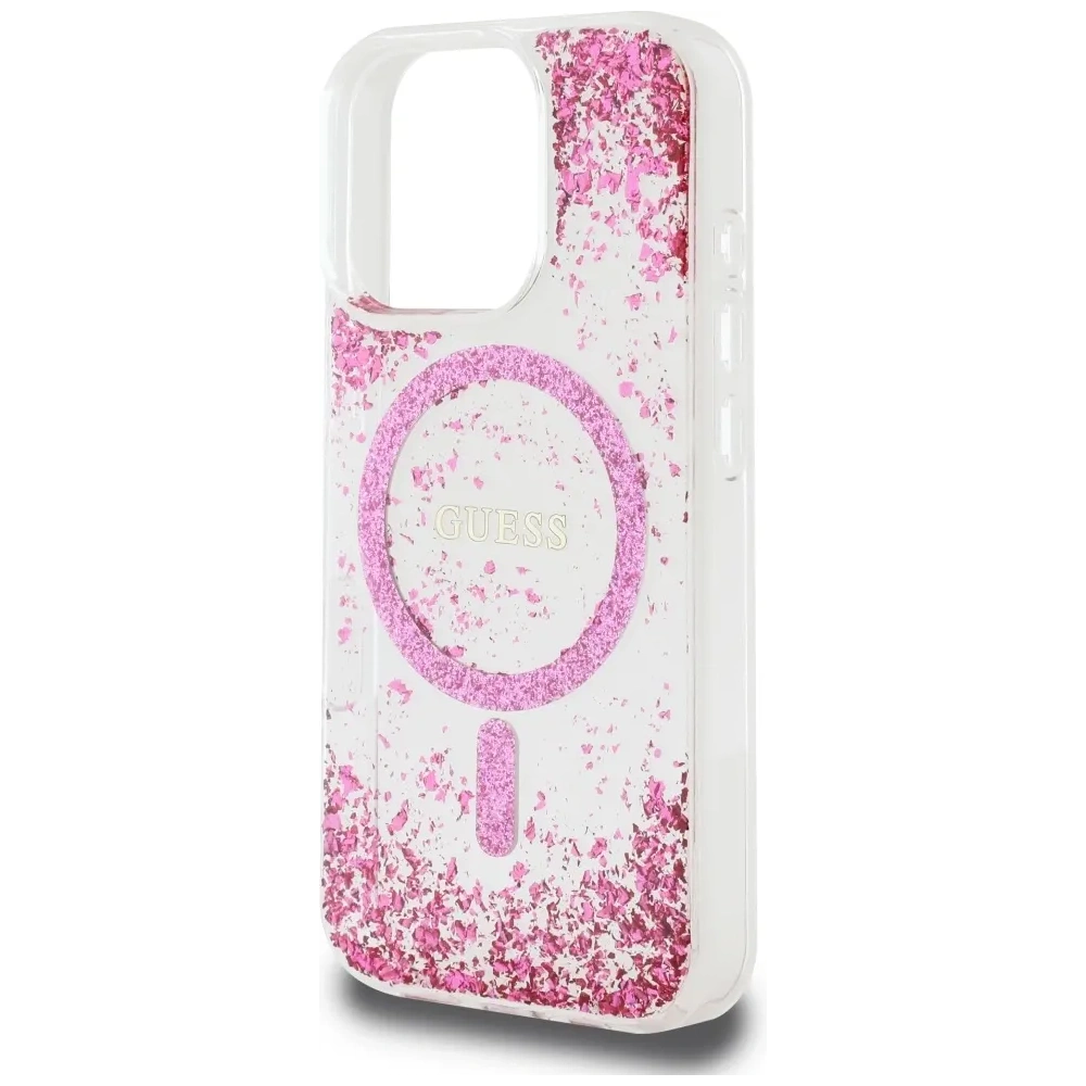 Hurtownia GSM - Etui Guess HC Resin Bottom Glitter do Apple iPhone 16 Pro MagSafe růžové - GUE4336 - {ean13} - Hurt