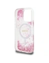 Wholesale Guess HC Resin Bottom Glitter Apple iPhone 16 Pro MagSafe pink - GUE4336 - {ean13} - Hurt