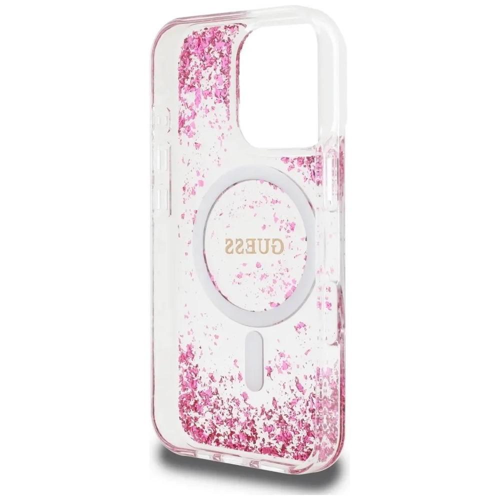 Hurtownia GSM - Etui Guess HC Resin Bottom Glitter do Apple iPhone 16 Pro MagSafe růžové - GUE4336 - {ean13} - Hurt