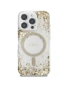 Wholesale Guess HC Resin Bottom Glitter Apple iPhone 16 Pro MagSafe gold - GUE4337 - {ean13} - Hurt