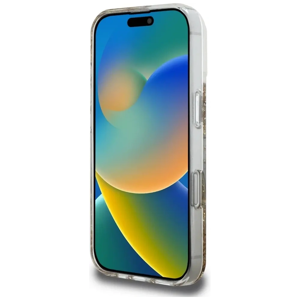 Hurtownia GSM - Guess HC gyanta alsó csillogó Apple iPhone 16 Pro MagSafe arany - GUE4337 - {ean13} - Hurt