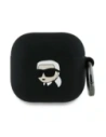 Karl Lagerfeld KLA4RUNIKK Apple AirPods 4 Hülle Silikon Karl Kopf 3D schwarz