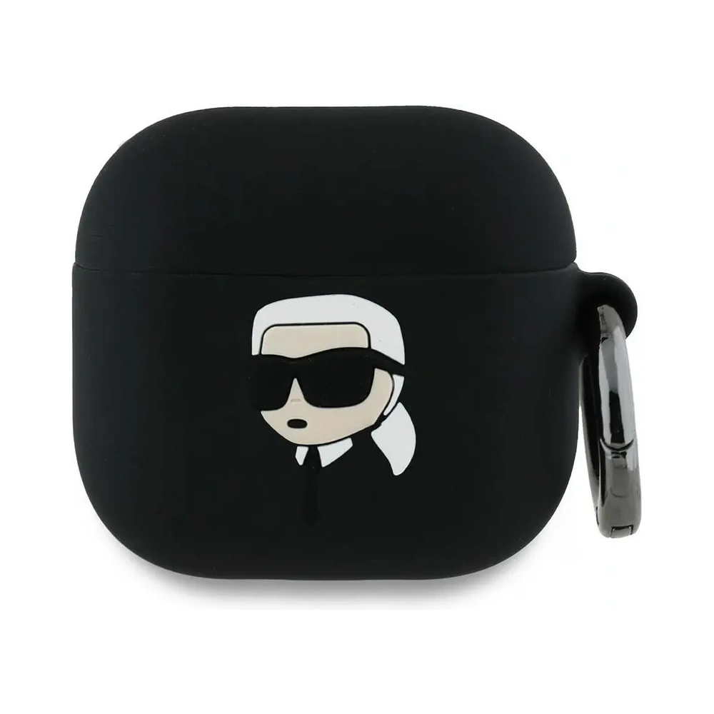 Hurtownia GSM - Etui Karl Lagerfeld KLA4RUNIKK Apple AirPods 4 cover Silicone Karl Head 3D czarny/black - KLD21929 - {ean13} - Hurt