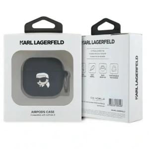 Hurtownia GSM - Karl Lagerfeld KLA4RUNIKK Apple AirPods 4 Hülle Silikon Karl Kopf 3D schwarz - KLD21929 - {ean13} - Hurt