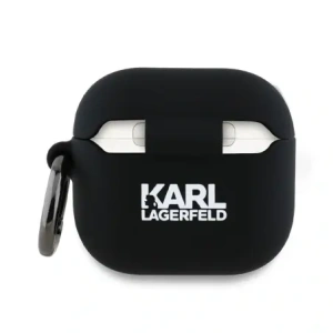 Hurtownia GSM - Karl Lagerfeld KLA4RUNKCHK Apple AirPods 4 Hülle Silikon Karl&Chaupette Kopf 3D schwarz - KLD21930 - {ean13} - Hurt
