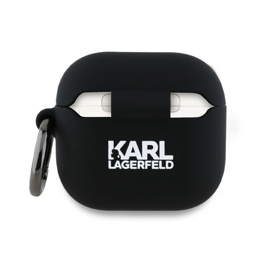 Etui Karl Lagerfeld KLA4RUNKCHK Apple AirPods 4 cover Silicone Karl&Chaupette Head 3D czarny/black