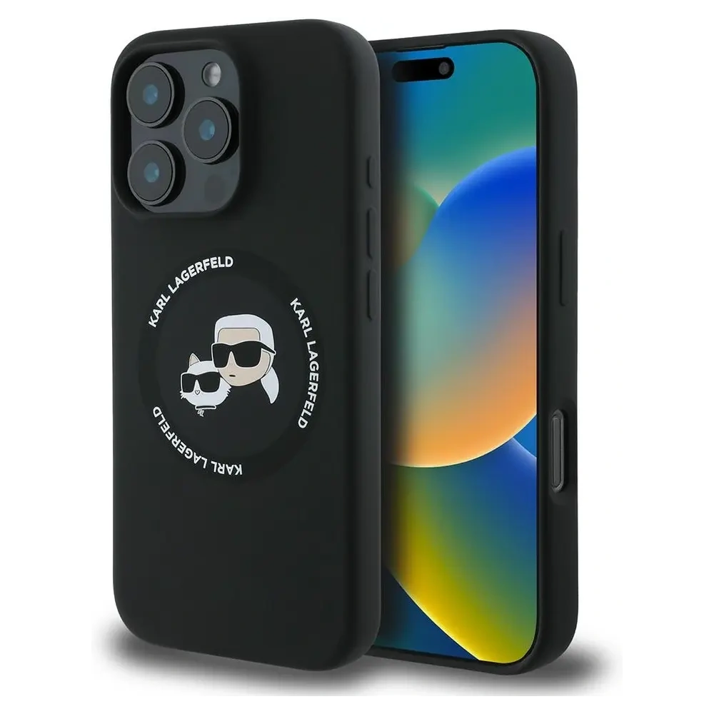 Hurtownia GSM - Etui Karl Lagerfeld KLHMP16LSKCHTCK Apple iPhone 16 Pro hardcase silikonový Karl&Choupette Heads MagSafe černý/black - KLD21931 - {ean13} - Hurt